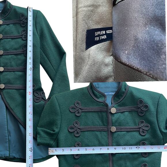 Ralph Lauren 100% Wool Unique Equestrian Blazer Sz 2 - Picture 2 of 8